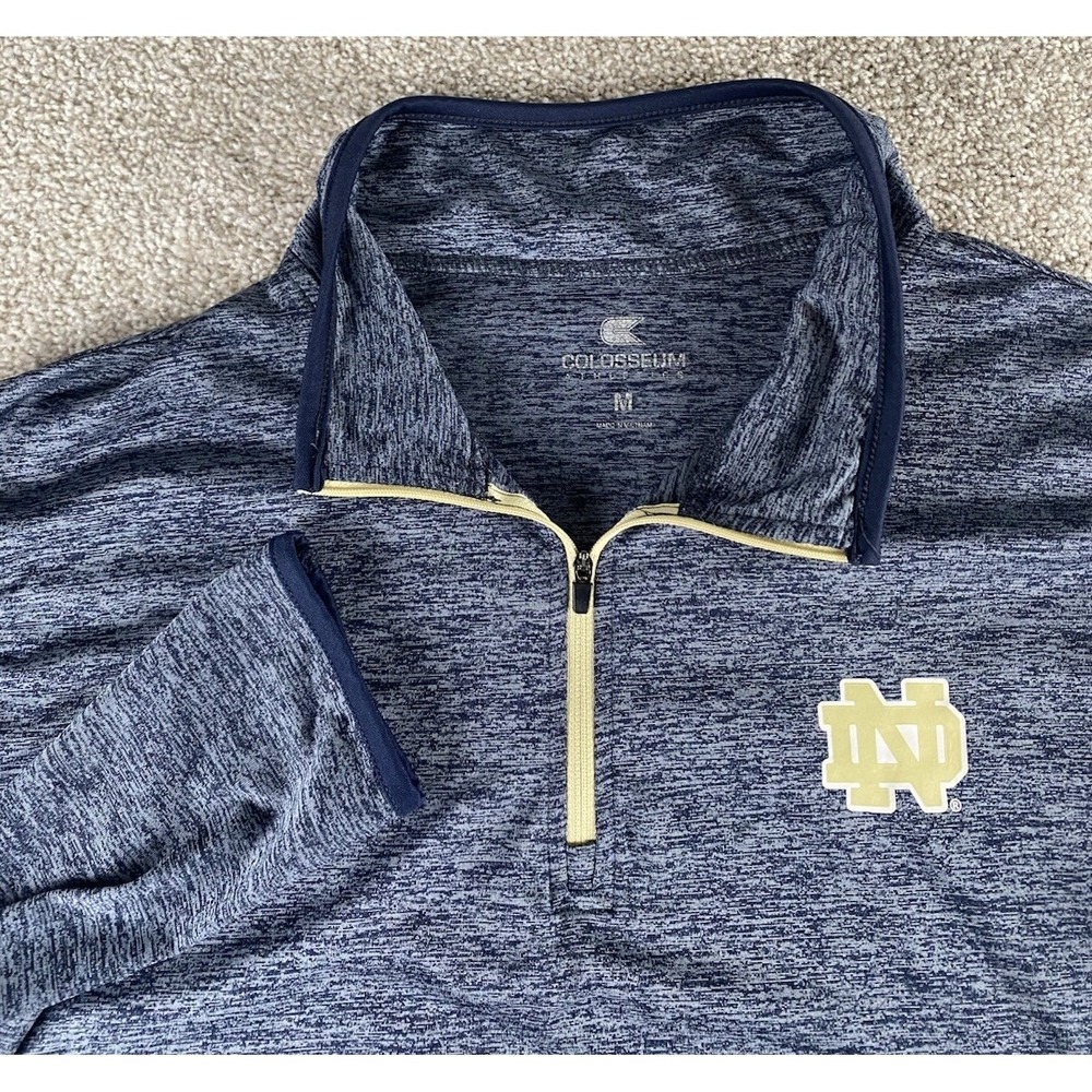 Colosseum Athletics Notre Dame Fighting Irish 1/4 Zip Jacket‎ Mens M NCAA Preppy